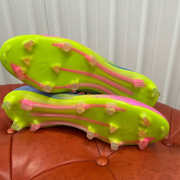 adidas F50 Pro FG -SoccerWorld -Adidas  Sneakers -Blue, Pink, and Yellow size 12 - Picture 6 of 8